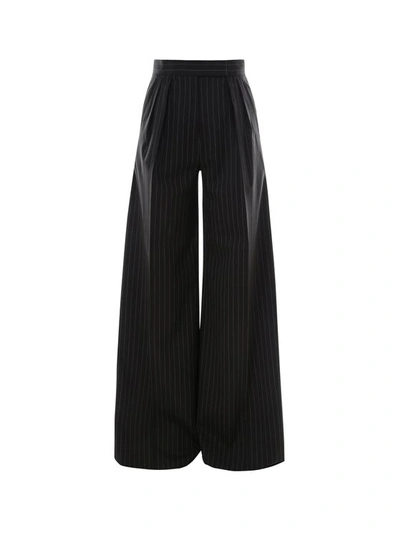 Max Mara Cotton Trouser In Black