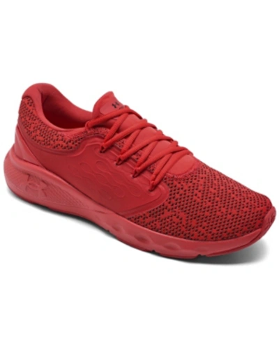 Under Armour Men's Vantage Knit Running Sneakers From Finish Line In Red/black