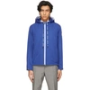 Moncler Carles Hooded Light Nylon Jacket In Blue