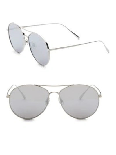 Gentle Monster Ranny Ring 57mm Aviator Sunglasses In Silver