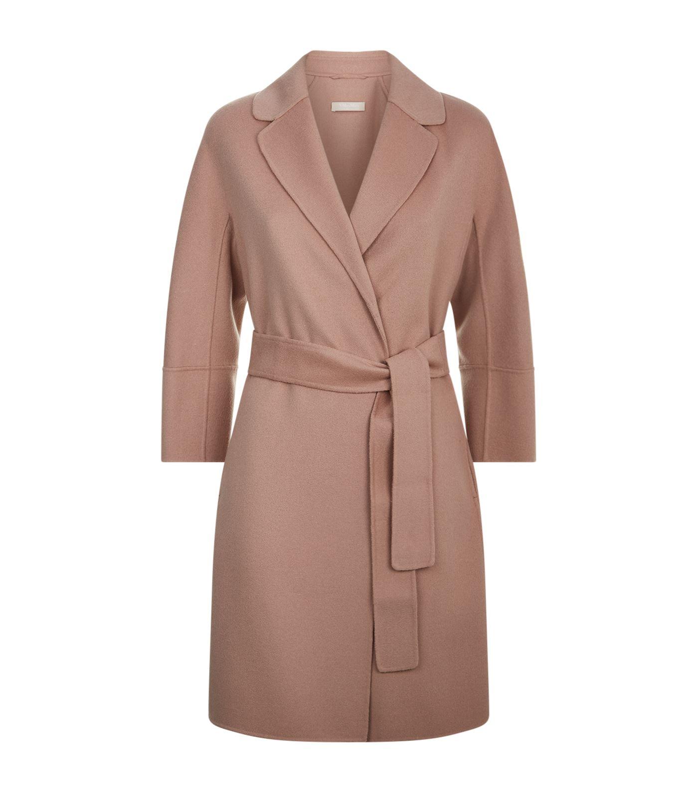 Max Mara Arona Wool Coat In Pink | ModeSens