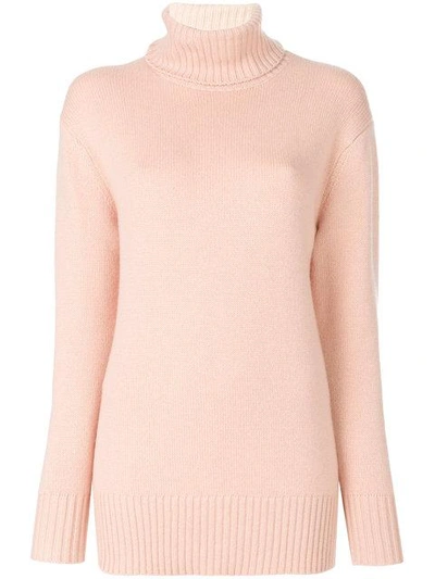 Chloé Cashmere Turtleneck Sweater In Pink