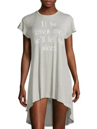 Wildfox Graphic Designed Pullover Dress In Grey