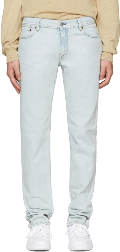 Acne Studios North Marble Wash Jeans In Light Blue