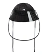 Marine Serre Moon Logo Embroidered Moiré Bell Hat In Black