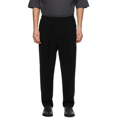 N.hoolywood Black Tapered Wide Easy Trousers
