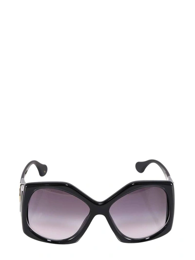 Gucci Eyewear Oversized Geometric Frame Sunglasses In Black