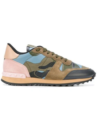 Valentino Garavani Camouflage Rockrunner Sneaker In Multicolour