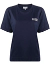 Ganni Logo-print Short-sleeve T-shirt In Sky Captain