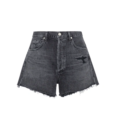 Citizens Of Humanity + Net Sustain Marlow Distressed Organic Denim Shorts In Grey
