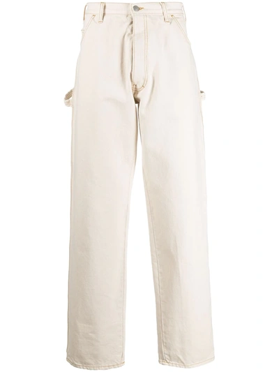 Maison Margiela Multi-pocket Straight-leg Trousers In Bianco