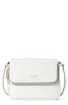 Kate Spade Run Around Large Flap Crossbody Bag In Optic White