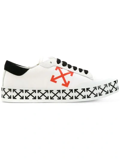 Off-white Vulcanized Arrow Low-top Sneakers In White & Red