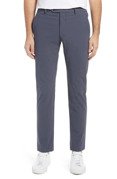 Zanella Active Stretch Flat Front Pants In Slate Grey