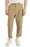 Alex Mill Standard Pleated Straight Leg Chinos In Vintage Khaki