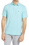 Vineyard Vines St. Jean Stripe Sankaty Regular Fit Polo Shirt In Poolside/sprout