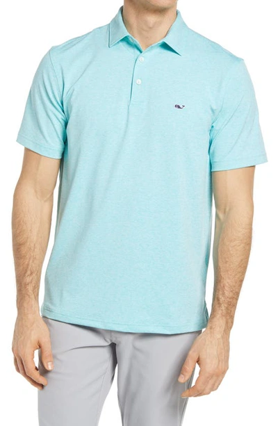 Vineyard Vines St. Jean Stripe Sankaty Regular Fit Polo Shirt In Poolside/sprout