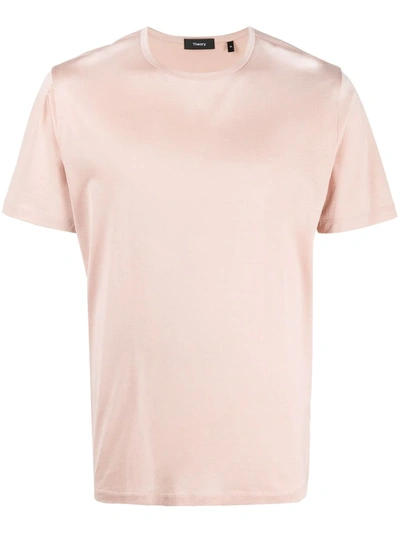 Theory Precise Cold Dye T-shirt In Pink