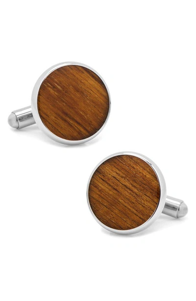 Cufflinks, Inc Wood Inlay Cuff Links In Brown