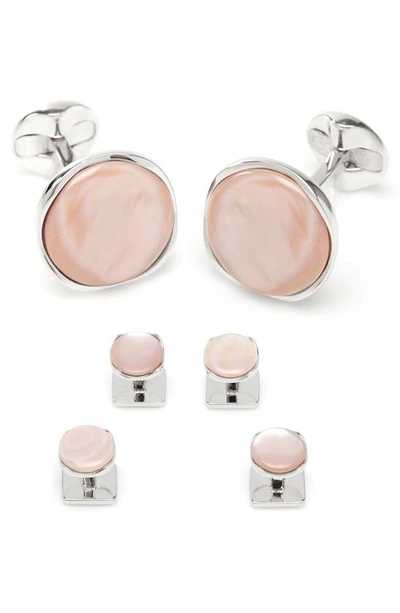 Cufflinks, Inc Pink Mother-of-pearl Cuff Links & Shirt Stud Set