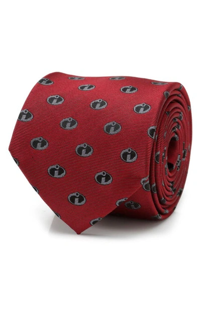 Cufflinks, Inc The Incredibles Logo Red Silk Tie