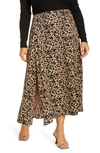 Reformation Zoe Side Slit Midi Skirt In Blitz