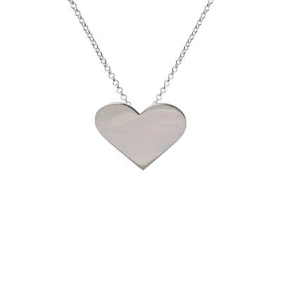 Edge Only Heart Pendant Silver