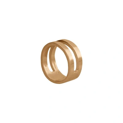 Edge Only Parallel Ring In 14ct Gold