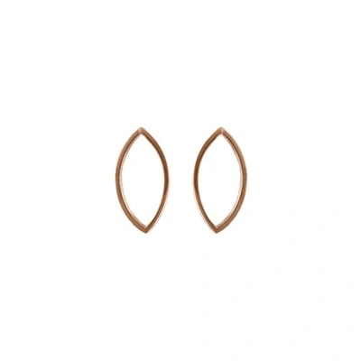 Edge Only Marquise Slice Earrings In 14ct Gold