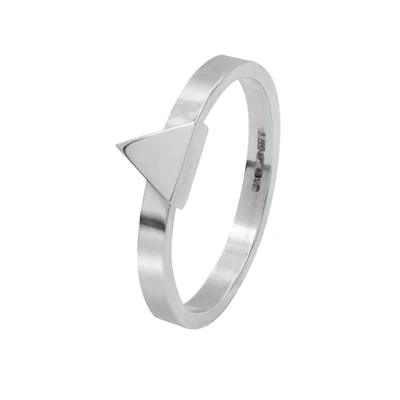 Edge Only Triangle Stacking Ring Silver