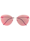 Cartier Panthére Hexagnal-frame Sunglasses In Gold
