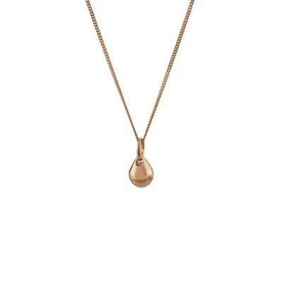 Edge Only Teardrop Pendant In 14ct Gold