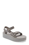 Teva 'universal' Flatform Sandal In Metallic Pewter