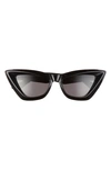 Bottega Veneta 53mm Cat Eye Sunglasses In Black