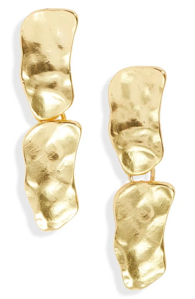 Karine Sultan Cobblestone Drop Earrings In Gold