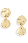 Karine Sultan Medallion Drop Earrings In Gold