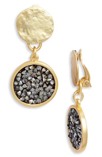 Karine Sultan Crystal Clip On Earrings In Gold