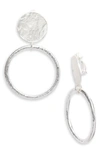 Karine Sultan Statement Clip Earrings In Silver