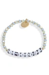 Little Words Project Limitless Stretch Bracelet In Blue Green/ White