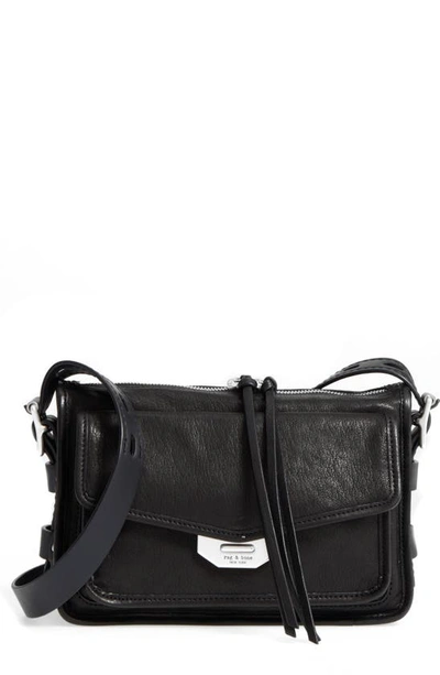 Rag & Bone Small Field Leather Messenger Bag In Black