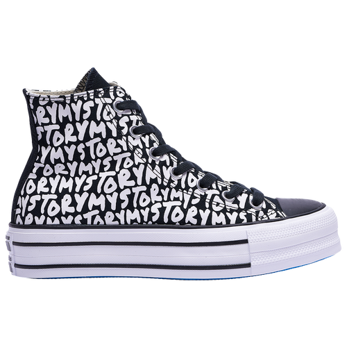 Converse Women's Chuck Taylor All Star My Story Platform High Top Casual  Sneakers From Finish Line In Black Egret & Digital Blue | ModeSens