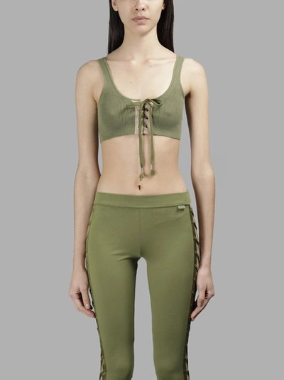 Fenty X Puma Women's Green Lacing Long Bra In Green
