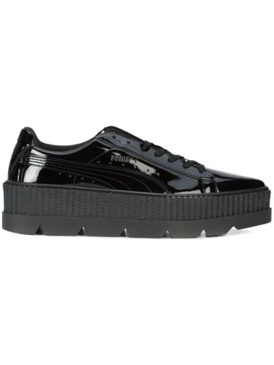 Fenty X Puma Fenty Puma X Rihanna Women's Creeper Patent Leather Platform Sneakers In Puma Black