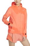 Nike Essential Water Repellent Running Jacket In Bright Mango