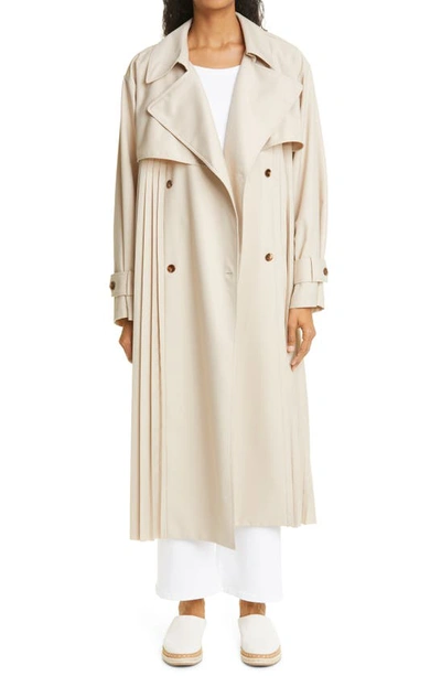 Lafayette 148 Blake Trench Coat In Ecru