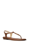 Michael Michael Kors Women's Mallory Leather Thong Sandals In Brown