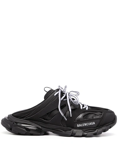 Balenciaga Track Lace-up Mule Sneakers In Black