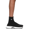 Balenciaga Men's Speed 30 Sock High-top Sneakers In Black White