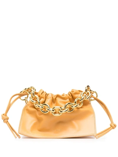 Yuzefi Bom Leather Mini Chain Shoulder Bag, Honey