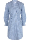 Derek Lam 10 Crosby Beverly Vertical-stripe Shirtdress In Blue White